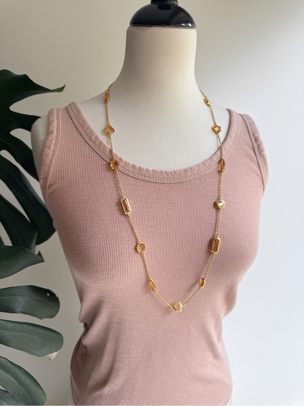 Vintage Kate Spade Gold Geometric Station Necklace